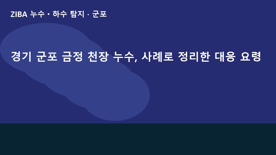 경기 군포 금정 천장 누수, 사례로 정리한 대응 요령