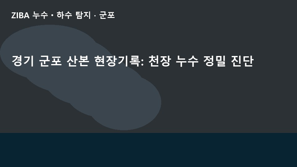 경기 군포 산본 현장기록: 천장 누수 정밀 진단